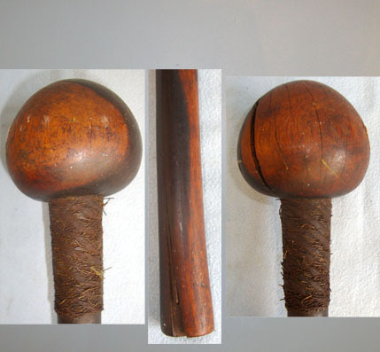 Victorian Hand Crafted African Zulu Warrior’s Large Tropical Hard Wood Knobkerrie / War Club Formed From The Heart Wood (Strongest Part) Of The Tree With Iron Wire Binding. Sn 15012 Victorian Hand Crafted African Zulu Warrior’s Large Tropical Hard Wood Knobkerrie / War Club Formed From The Heart Wood (Strongest Part) Of The Tree With Iron Wire Binding. Sn 15012 Antique & Militaria