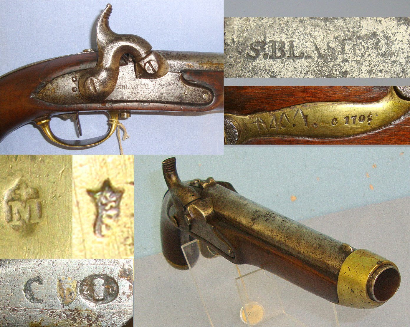 Imperial German Baden Model 1816 13 Bore Percussion Pistol (Period Converted From Flintlock C1840)  Gun Number 459 From The Robert E Brooker Jr Collection. Sn 23125 None Muzzleloader