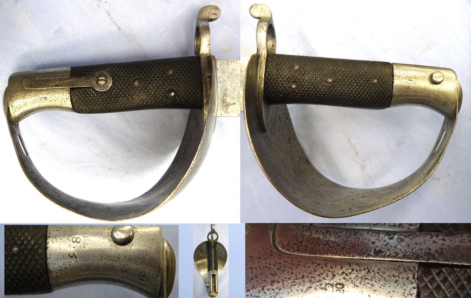 Rare** British Pattern 1859, 2nd Pattern Cutlass Sword Bayonet for the Enfield Pattern 1858 Naval Rifle. Sn 23478:69 Bayonet