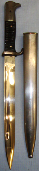 German Dress Bayonet and Scabbard, M98 pattern. BAYO 760. Bayonet