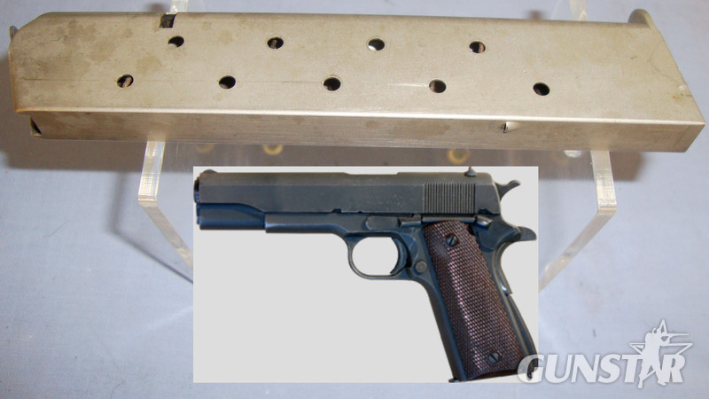 Stainless Steel ‘11 Round Extended Magazine for the Colt M1911A1’ (3 available). 19966:30. 1911A1 Magazine in 