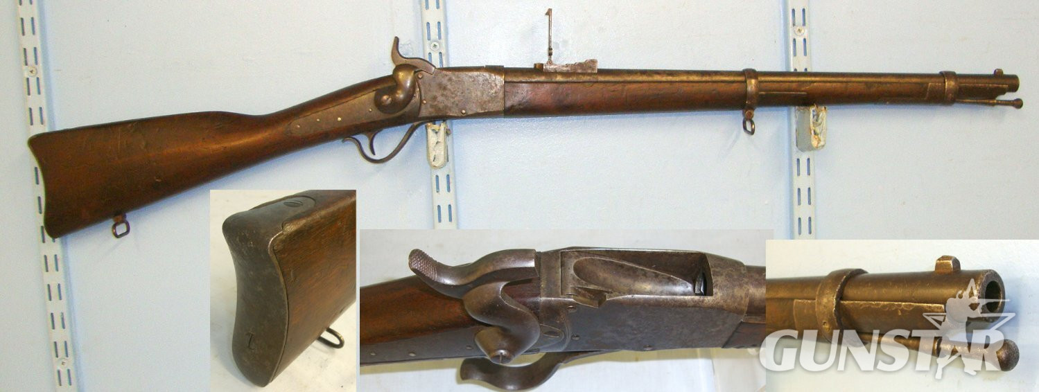RARE**American Civil War Era Providence Tool Company, Providence, Rhode Island, USA, Peabody’s 1862 Patent (Model 1862 Army) .44-40-50 Peabody Rim Fire Obsolete Calibre Breech Loading 2 Band Short Rifle. Sn 20235 civil war rifle Lever Action Obsolete Rifle in 