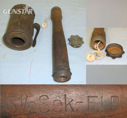  INERT DEACTIVATED. Rare & Original WW1 German Model 1916, 5 ½ Second Fused, Pota INERT DEACTIVATED. Rare & Original WW1 German Model 1916, 5 ½ Second Fused, Pota Antique & Militaria