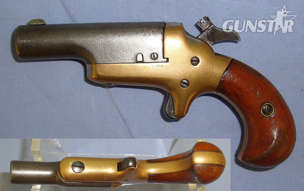  Colt With Pivot Barrel & Traces Of Original Factory Nickel Plate Finish. Sn 23166 .41 Short Rimfire Deringer