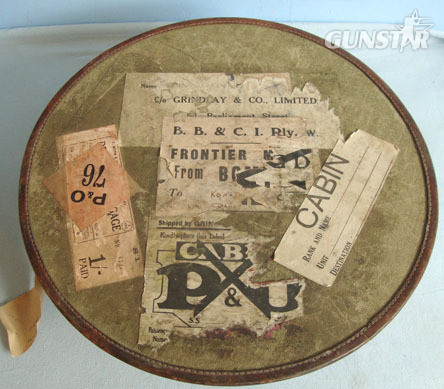 Aluminium Wash Bowl And Leather Bound Carrier Top With Labels To Major F.C. Gree Major F.C. Green, 'M.C.' of the Royal Tank Regiment. Other Accessory in 