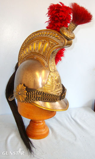 French ‘Garde De Paris’ Cuirassier Cavalry Officer’s Helmet With Red Feather & R 1 Of ONLY 1000 MADE, NAPOLEONIC ERA 1802-1813 French ‘Garde De Paris’ Cuirassier Clothing in 