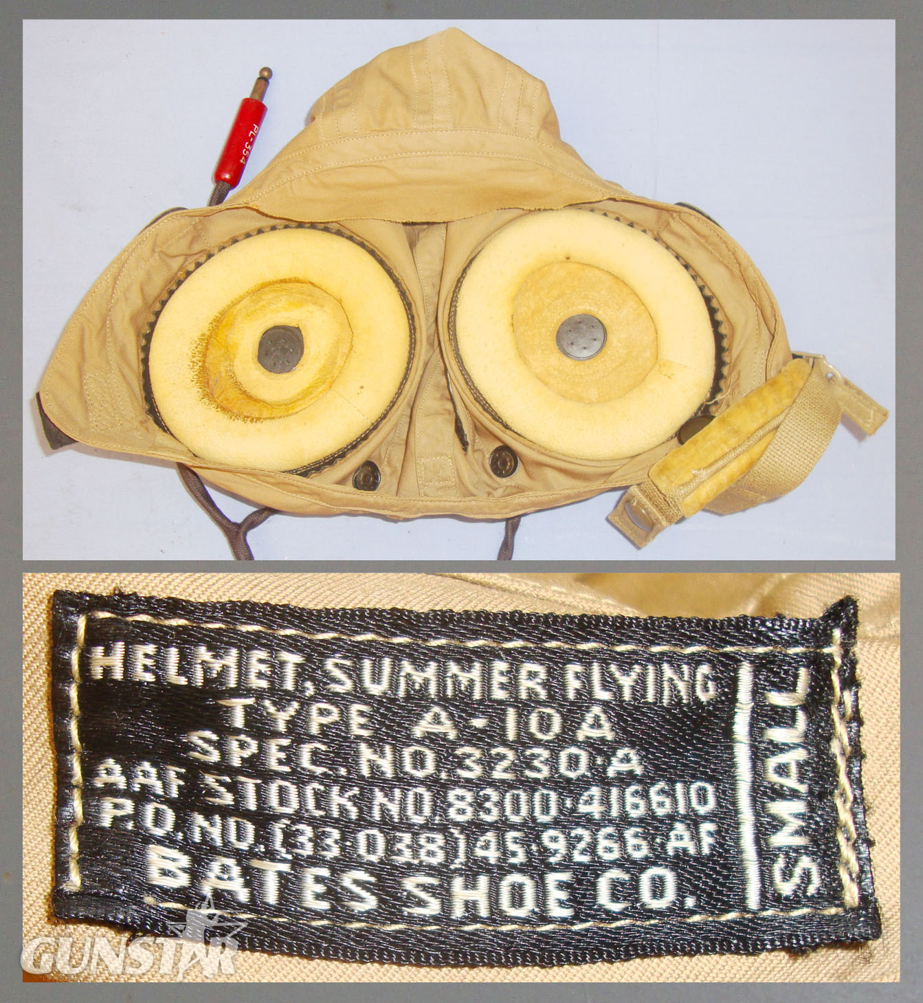  Excellent WWII US Army Air Forces A-10A Summer Flying Helmet with Full Wiring Looms. 20980. Excellent WWII US Army Air Forces A-10A Summer Flying Helmet with Full Wiring Looms. 20980. Clothing