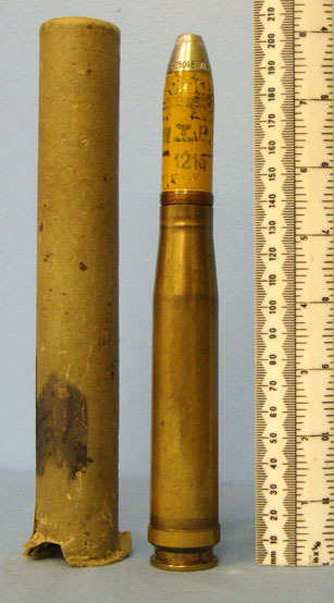  20 mm Flak 38 Soluthern (20x138B) HE (High Explosive) Round With Original Cardbo INERT Unfired Prewar German WW2 INERT German 20 mm Flak 38 Soluthern (20x138B) H Antique & Militaria