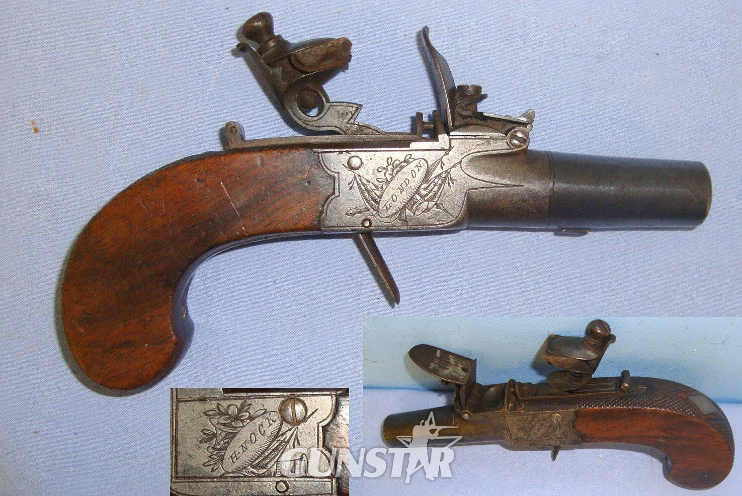 H. Nock With Safety Bolt, Screw Off Barrel & Folding Concealed Trigger. Sn 21681:13 .50 Cal Muzzleloader Muzzleloader in 