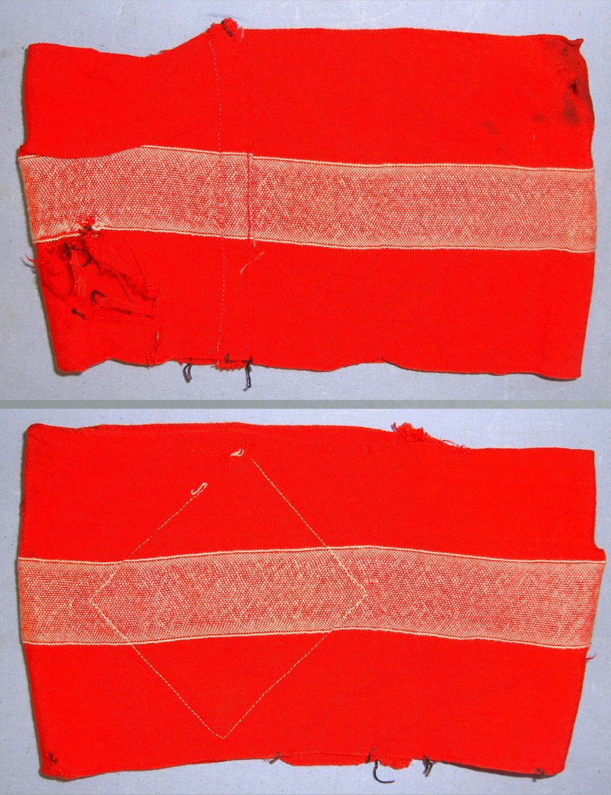  AS FOUND**Original WW2 Nazi German Hitler Youth (HJ) 4 Piece Construction Armband. N 158  Antique & Militaria