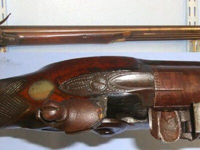 QUALITY MAKER**Late 1700’s – Early 1800’s English Ezekial Baker (London) Single Barrel 25 Bore Muzzle Loading Flintlock Sporting Shotgun. Sn 23700 flintlock Muzzleloader Various