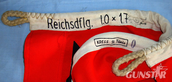 Kress St Tonis MINT, ORIGINAL, WW2, Nazi Kriegsmarine 'E' Boat Flag With Kriegsmarine & Size Ma Antique & Militaria
