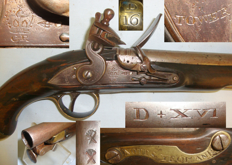 Royal Small Arms Factory (Enfield) To The 16th Queens Light Dragoons (Burgoyne\\\\\\\'s Light Horse) & Later Issued To The Nottinghamshire Yeomanry (Cavalry) With Regulation Brass Fittings .65 Cal Muzzleloader Muzzleloader