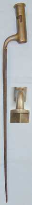 British Pattern 1842 Socket Bayonet for Percussion Musket Manufactured by Roe, John & Son. BAYO 614. Bayonet in 