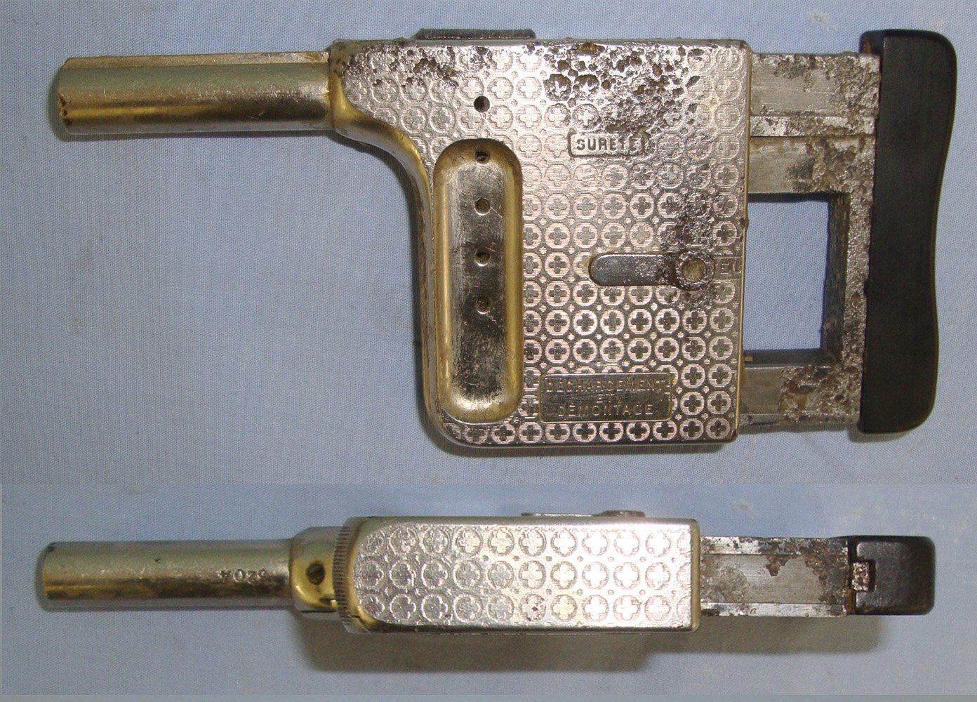  SCARCE**1896- Early 1900's French 8mm Obsolete Calibre Repeating Palm Pistol By Mitrailleuse D’Armes St Etienne. Sn 23484:1 palm pistol 8 mm Semi Auto