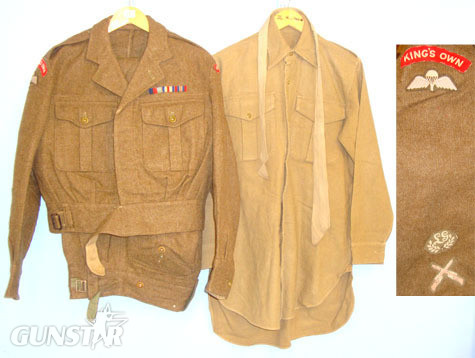 Palestine Service British WD Kings Own Regt Battledress Blouson Jacket Campaign  Palestine Service British WD Kings Own Regt Battledress Blouson Jacket Campaign  Clothing in 