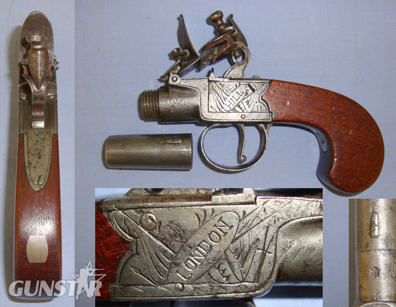 Hill Pocket Pistol With Turn Off Barrel. .50 Cal Muzzleloader Muzzleloader