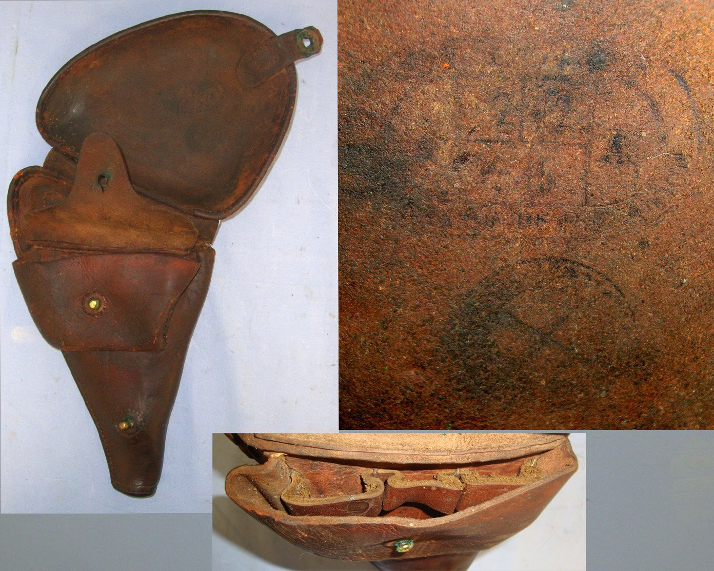 RARE**19th Century French Officers M1873 / M1892 Lebel Revolver Leather Lobster Holster. L 501 Care & Storage
