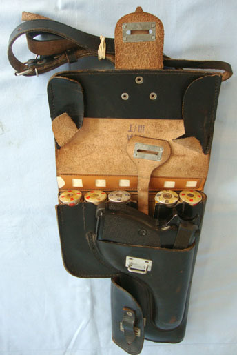 Post WW2 East German Leather Flare Gun Holster To Fit Various Weapons and Flare Post WW2 East German Leather Flare Gun Holster To Fit Various Weapons and Flare  Care & Storage