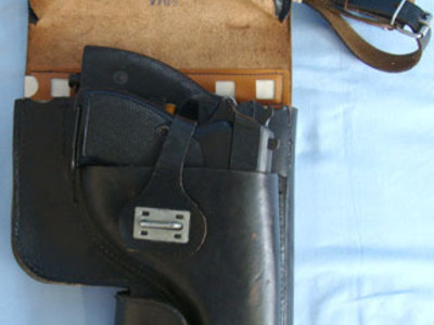 Post WW2 East German Leather Flare Gun Holster To Fit Various Weapons and Flare Post WW2 East German Leather Flare Gun Holster To Fit Various Weapons and Flare  Care & Storage
