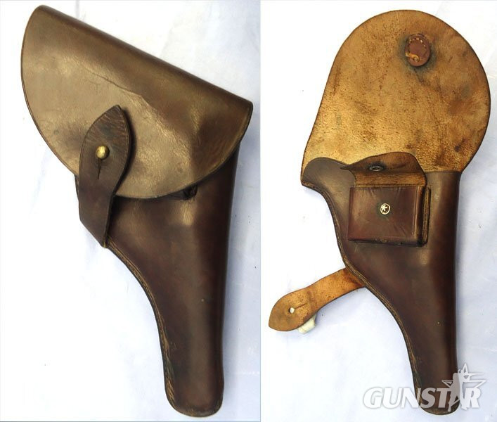 Military Brown Leather Flap Belt Holster for a Revolver with Press Stud Flap for Ammunition Compartment. MISC 1017 - Military Brown Leather Flap Belt Holster for a Revolver with Press Stud Flap for Ammunition Compartment. MISC 1017 - Care & Storage in 