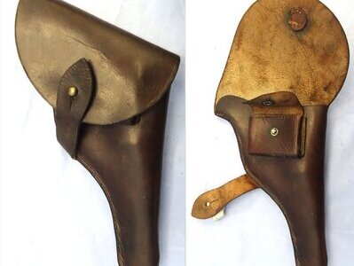 Military Brown Leather Flap Belt Holster for a Revolver with Press Stud Flap for Ammunition Compartment. MISC 1017 - Military Brown Leather Flap Belt Holster for a Revolver with Press Stud Flap for Ammunition Compartment. MISC 1017 - Care & Storage