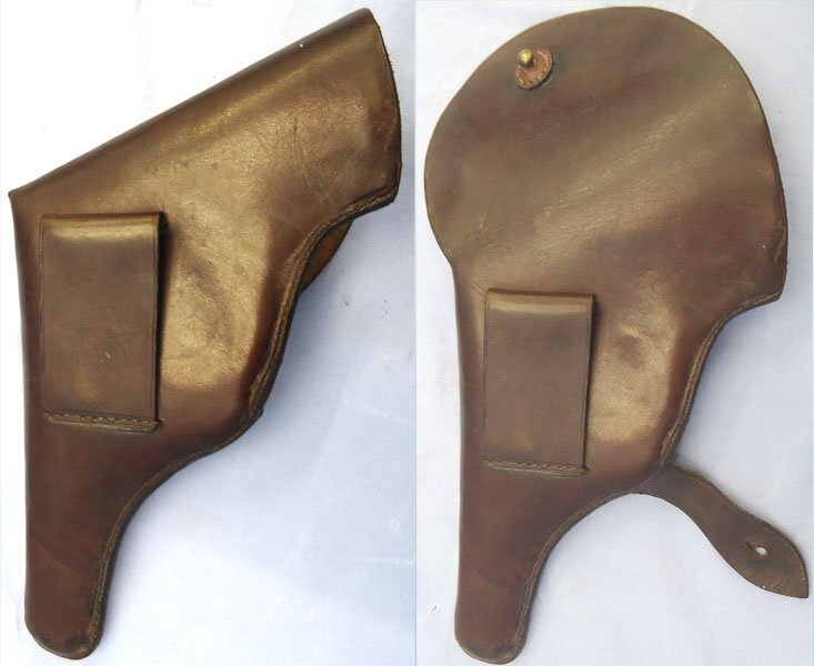 Military Brown Leather Flap Belt Holster for a Revolver with Press Stud Flap for Ammunition Compartment. MISC 1017 - Military Brown Leather Flap Belt Holster for a Revolver with Press Stud Flap for Ammunition Compartment. MISC 1017 - Care & Storage