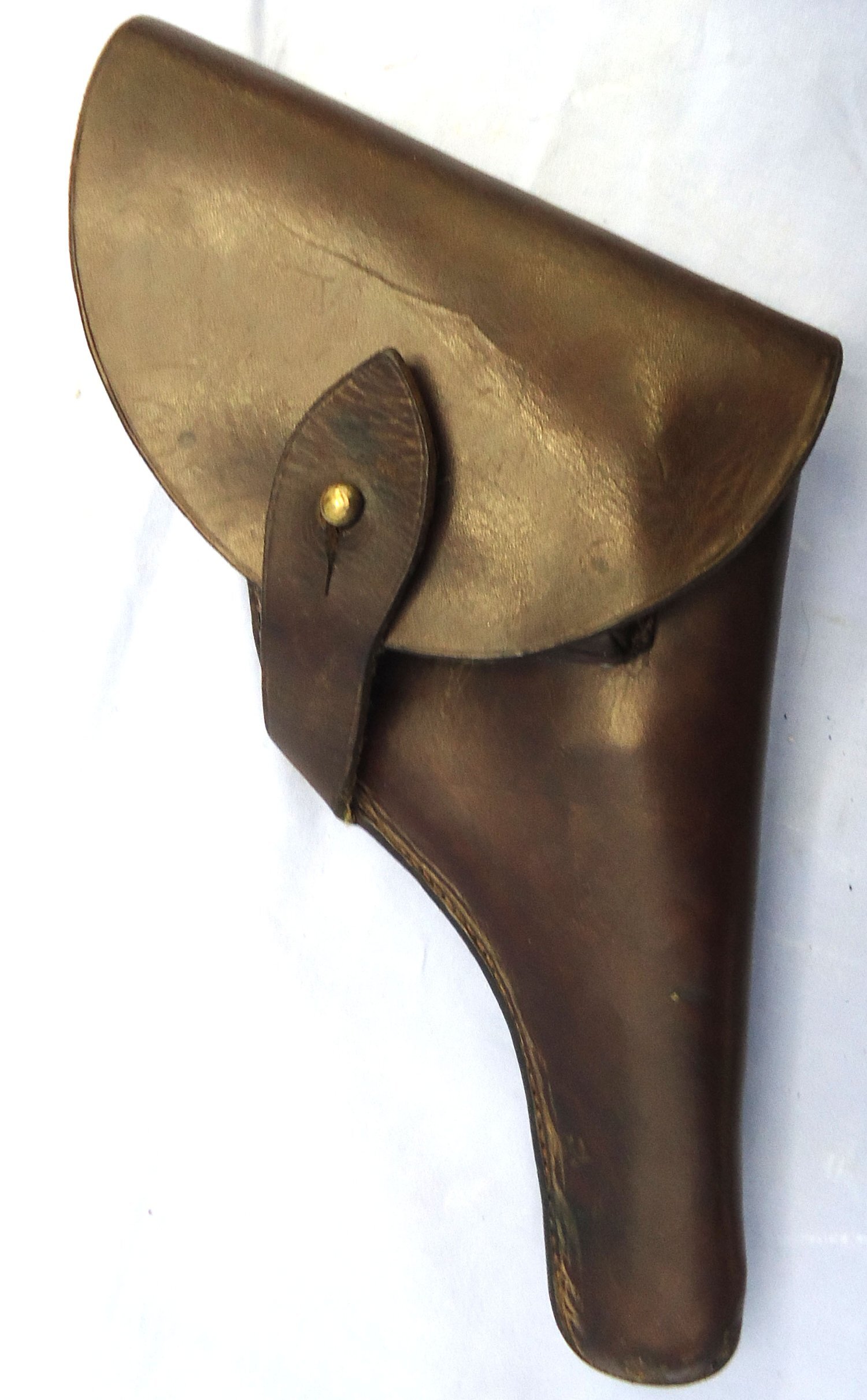 Military Brown Leather Flap Belt Holster for a Revolver with Press Stud Flap for Ammunition Compartment. MISC 1017 - Military Brown Leather Flap Belt Holster for a Revolver with Press Stud Flap for Ammunition Compartment. MISC 1017 - Care & Storage - {CATEGORY} in 