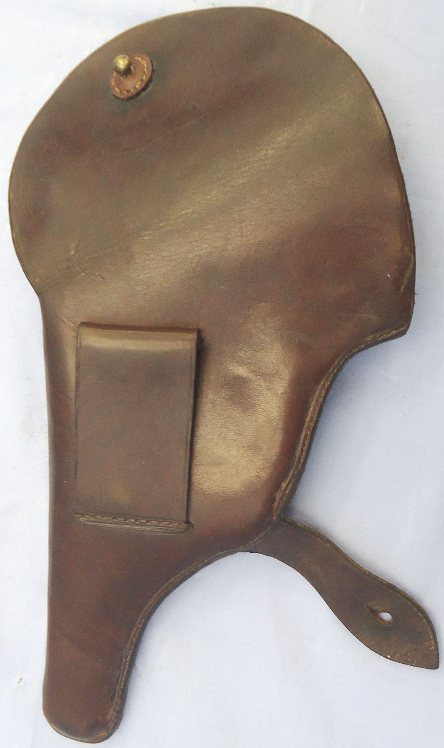 {CATEGORY} - Military Brown Leather Flap Belt Holster for a Revolver with Press Stud Flap for Ammunition Compartment. MISC 1017 - Military Brown Leather Flap Belt Holster for a Revolver with Press Stud Flap for Ammunition Compartment. MISC 1017 - Care & Storage in 