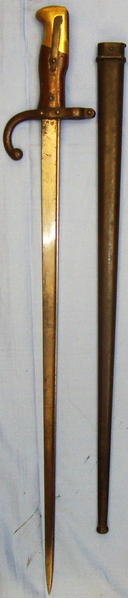  1876 Dated French Model 1874 Gras Sword Bayonet with Scabbard. BAYO 6264.