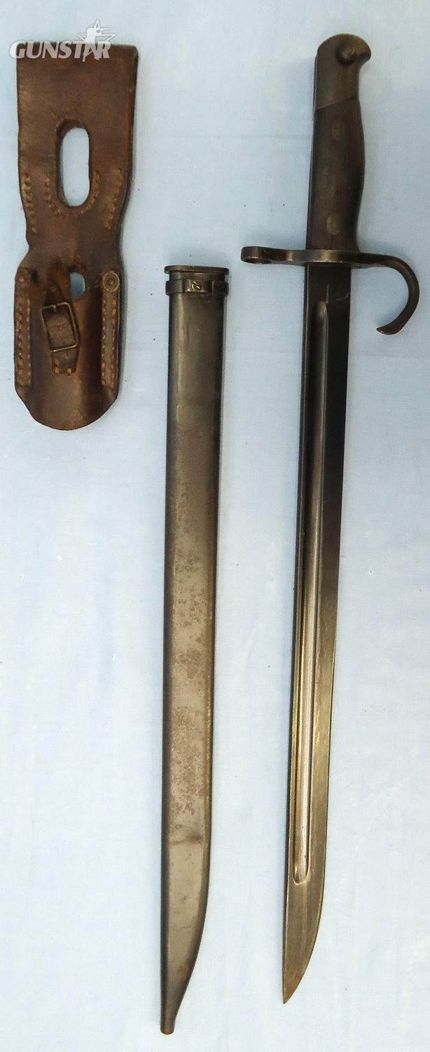 {CATEGORY} - WW2, Japanese Arisaka Type 30 Bayonet By Nagoya Arsenal, Scabbard & Leather Frog. - BAYO 267 Bayonet in 