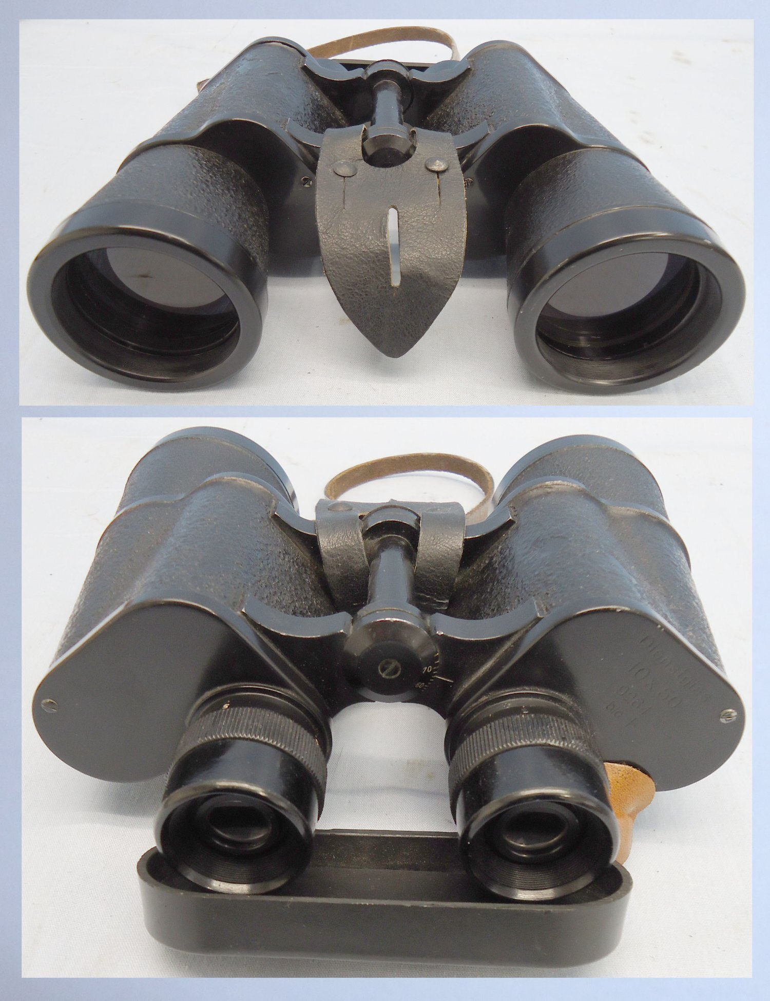 WWII German Dienstglas 10x50 Carl Zeiss Jena Binoculars. OPT 849. WWII German Dienstglas 10x50 Carl Zeiss Jena Binoculars. OPT 849.  Antique & Militaria