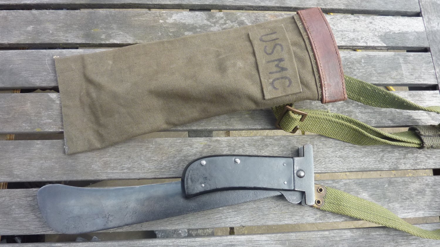 WW2 US Marine corps folding machete Other Blade