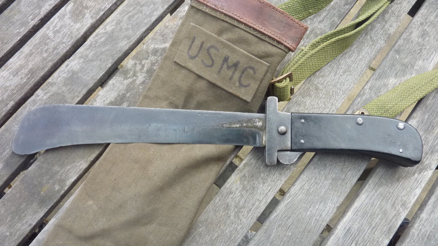 WW2 US Marine corps folding machete Other Blade - {CATEGORY} in 