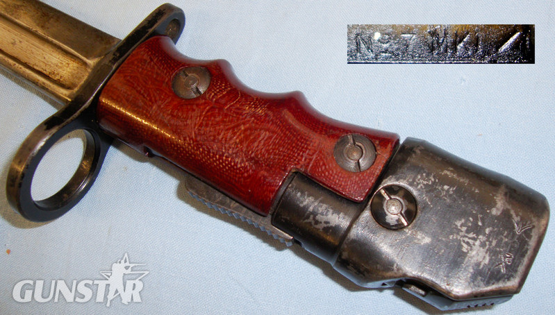 No7 Mkl/L Bayonet Scabbard and Frog. 20444:6. Bayonet