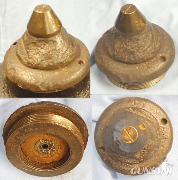 INERT DEACTIVATED. Original, British, High Explosive (HE) 9.45 Inch Heavy Trench Mortor (Flying Pig) & Number 34 Direct Action Fuze. - O 2240 INERT DEACTIVATED. Original, British, High Explosive (HE) 9.45 Inch Heavy Trench Mortor (Flying Pig) & Number 34 Direct Action Fuze. - O 2240  Other Ammunition