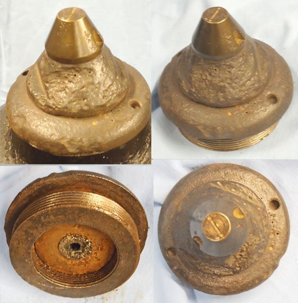 INERT DEACTIVATED. Original, British, High Explosive (HE) 9.45 Inch Heavy Trench Mortor (Flying Pig) & Number 34 Direct Action Fuze. - O 2240 INERT DEACTIVATED. Original, British, High Explosive (HE) 9.45 Inch Heavy Trench Mortor (Flying Pig) & Number 34 Direct Action Fuze. - O 2240  Other Ammunition