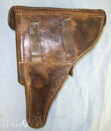 Ehrhardt und Kirsten, Leipzig Luger PO8 9mm Semi Automatic Pistol Dark Brown Leather Hard Case Holster By Ehrh Care & Storage