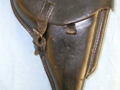 Ehrhardt und Kirsten, Leipzig Luger PO8 9mm Semi Automatic Pistol Dark Brown Leather Hard Case Holster By Ehrh Care & Storage