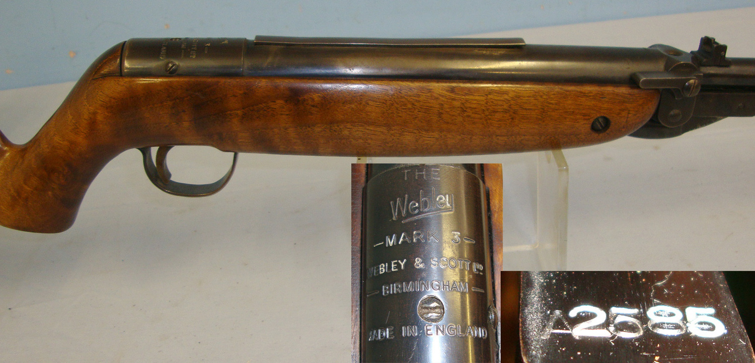 Webley & Scott Air Rifle With ‘A’ Prefix Serial Number. AI 691 .22
