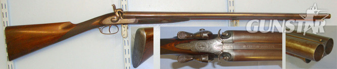 W. Coffin (Bristol) Percussion Sporting Shotgun, Barrel Rib Later C1869-70 Signed W. Coffin Bristol (Gloucestershire). Sn 21100 Muzzleloader None in 