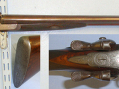 W. Coffin (Bristol) Percussion Sporting Shotgun, Barrel Rib Later C1869-70 Signed W. Coffin Bristol (Gloucestershire). Sn 21100 Muzzleloader None