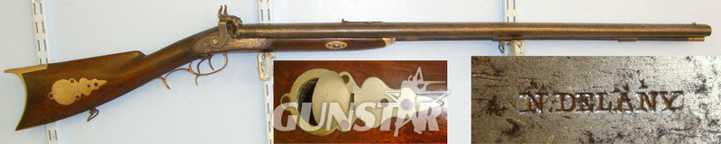 Nelson Delany With Fine Cast Steel Barrels & German Silver Fittings Double Rifle .44 Rifle in 
