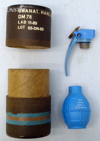 INERT DEACTIVATED. Mint Norwegian DM78 Practice Hand Grenade In Original Transit Tube. - O 1673 INERT DEACTIVATED. Mint Norwegian DM78 Practice Hand Grenade In Original Transit Tube. - O 1673  Other Ammunition