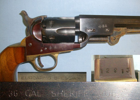Colt With Octagonal Barrel, Brass & Colour Case Hardened Frame**UK 2003 DEACTIVATION CERTIFICATED** D 1547 None Revolver