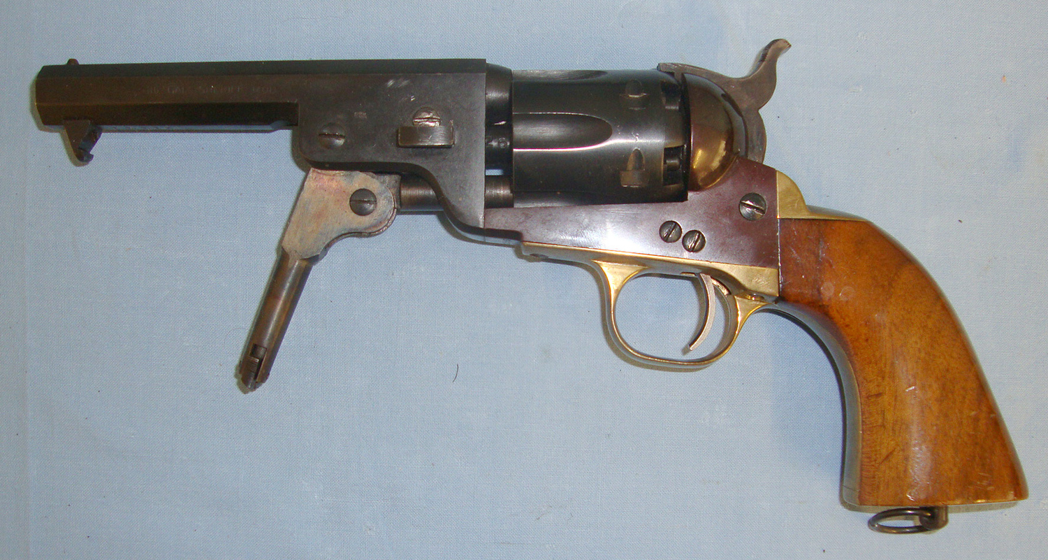  Colt With Octagonal Barrel, Brass & Colour Case Hardened Frame**UK 2003 DEACTIVATION CERTIFICATED** D 1547 None Revolver