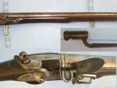 Tower With Original Period Socket Bayonet. Sn 21265 Muzzleloader .70 Cal Muzzleloader Rifle