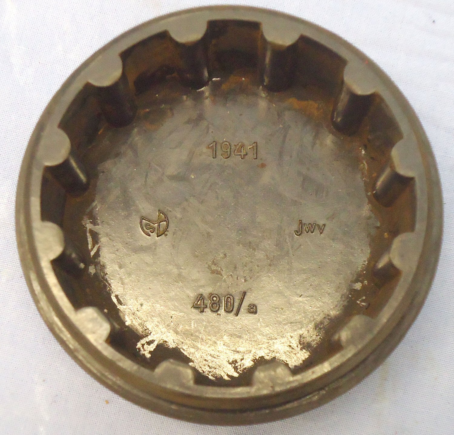 {CATEGORY} - INERT DEACTIVATED, WW2, 1941 Dated, German No 59B Bomb Fuze. - O 2147 INERT DEACTIVATED, WW2, 1941 Dated, German No 59B Bomb Fuze. - O 2147  Other Ammunition