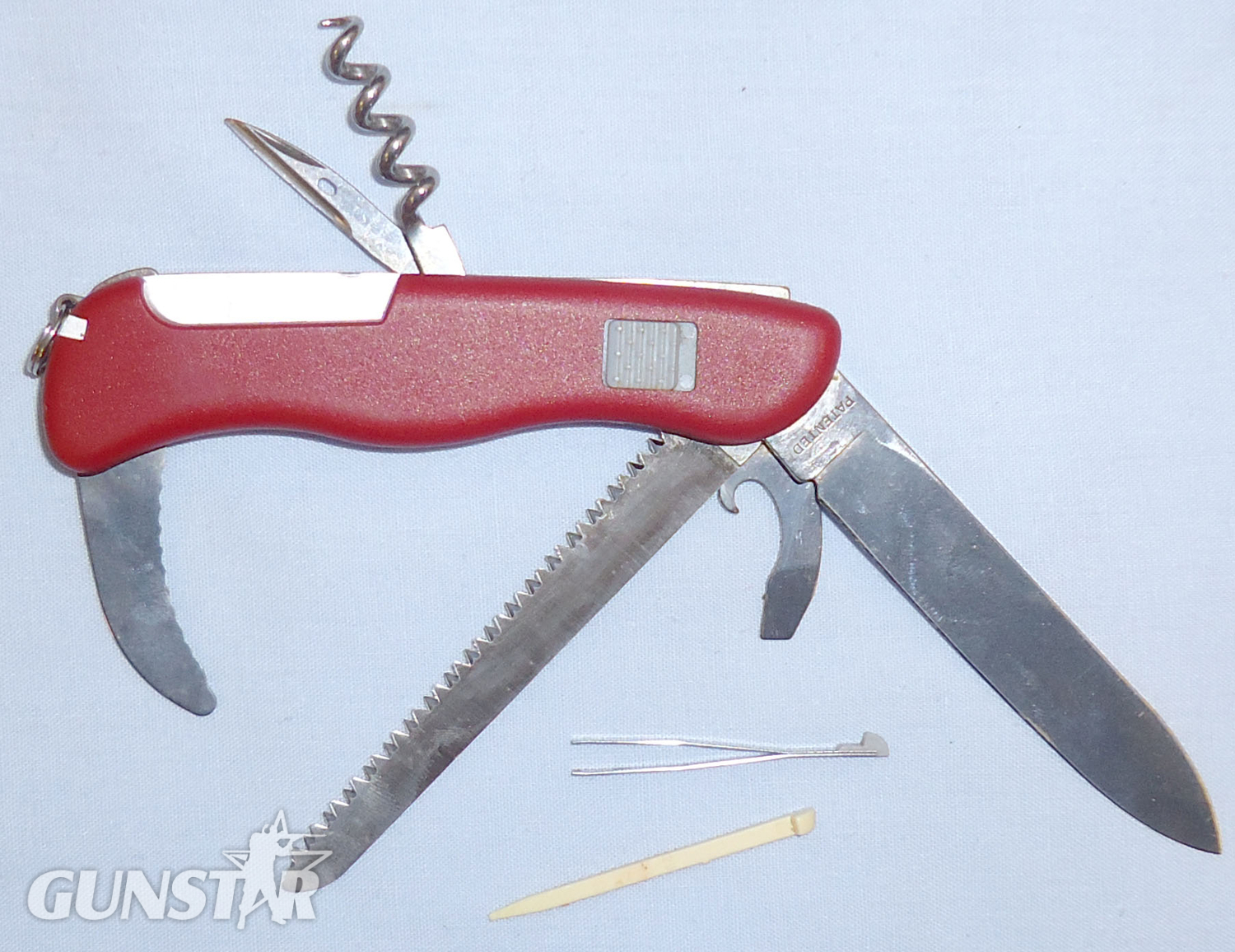 RARE**British GQ Parachute Co Ltd. RAF Air Crew Issue Swiss Victorinox Hunter Pattern Folding Multi Blade / Tool Clasp Knife (Swiss Army Type) With Stainless Steel Locking Blade. Sn 18094 Knive