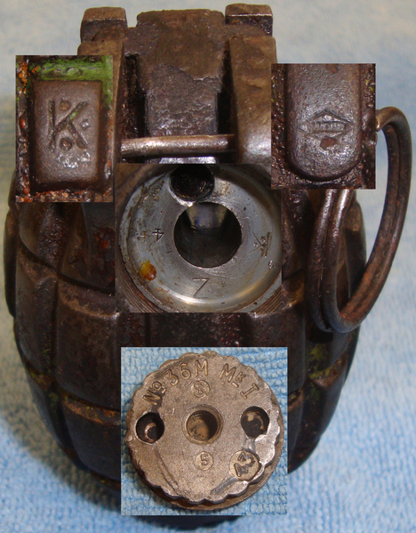  **INERT** DEACTIVATED** WW2 British & Canadian 1943 Dated Mills No.36M MK1, Hand **INERT** DEACTIVATED** WW2 British & Canadian 1943 Dated Mills No.36M MK1, Hand Antique & Militaria